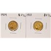 Image 1 : Lot of 1909-1910 $2 1/2 Indian Head Quarter Eagle Gold Coins
