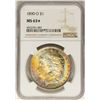 Image 1 : 1890-O $1 Morgan Silver Dollar Coin NGC MS63 STAR Amazing Rainbow Toning