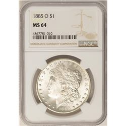 1885-O $1 Morgan Silver Dollar Coin NGC MS64