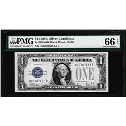 1928B $1 Funnyback Silver Certificate Note Fr.1602 PMG Gem Uncirculated 66EPQ