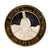 Image 1 : .999 Silver Sitting Bull $10 Casino Limited Native American Series Gaming Token