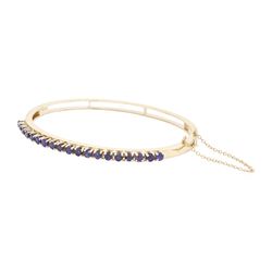 14KT Yellow Gold 2.00 ctw Sapphire Bangle Bracelet