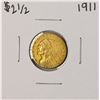Image 1 : 1911 $2 1/2 Indian Head Quarter Eagle Gold Coin