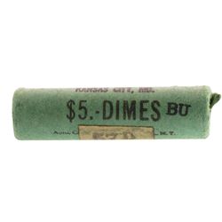 Roll of (50) Brilliant Uncirculated 1957-D Roosevelt Dime Coins