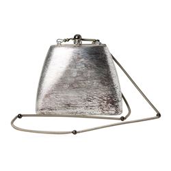 Rodo Italy Silver Metal Evening Bag