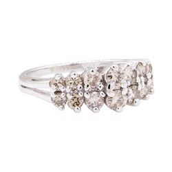 14KT White Gold 0.96 ctw Diamond Anniversary Ring