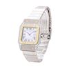 Image 2 : Cartier Mens Santos Galbee Stainless Steel & 18KT Yellow Gold 1.61 ctw Diamond W