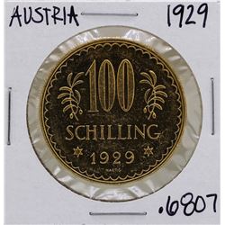 1929 Austria 100 Schilling Gold Coin