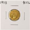 Image 1 : 1913 $2 1/2 Indian Head Quarter Eagle Gold Coin