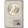 Image 2 : 1923 $1 Peace Silver Dollar Coin NGC MS65