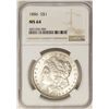 Image 1 : 1886 $1 Morgan Silver Dollar Coin NGC MS64