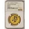 Image 1 : 2001 Australia $100 Year of the Snake Gold Coin NGC MS70