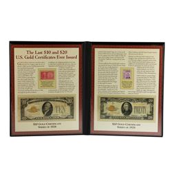 The Last $10 & $20 Gold Certificate Notes in Book