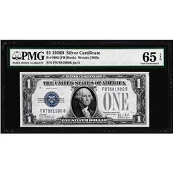 1928B $1 Funnyback Silver Certificate Note Fr.1602 PMG Gem Uncirculated 65EPQ