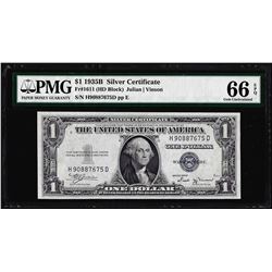 1935B $1 Silver Certificate Note Fr.1611 PMG Gem Uncirculated 66EPQ