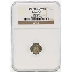 1839 Germany Kreuzer NGC MS66