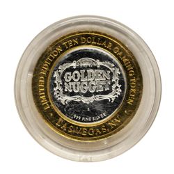 .999 Silver Golden Nugget Las Vegas, Nevada $10 Casino Limited Edition Gaming To