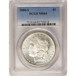 1880-S $1 Morgan Silver Dollar Coin PCGS MS64