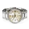 Image 1 : Rolex Mens Air King Stainless Steel 34mm MOP Diamond Dial Watch