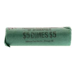 Roll of (50) Brilliant Uncirculated 1963-D Roosevelt Dime Coins