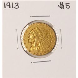 1913 $5 Indian Head Half Eagle Gold Coin