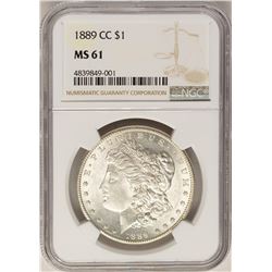 1889-CC $1 Morgan Silver Dollar Coin NGC MS61