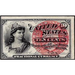 March 3, 1863 Ten Cents Fourth Issue Fractional Currency Note