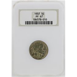 1937 Buffalo Nickel Proof Coin NGC PF67