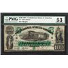 Image 1 : 1861 $100 Confederate States of America Note T-5 PMG About Uncirculated 53