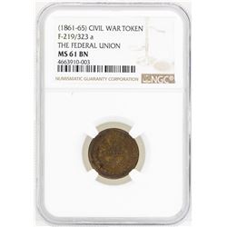 1861-65 Civil War Token The Federal Union NGC MS61BN