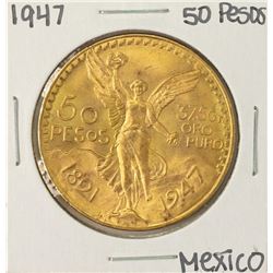 1947 Mexico 50 Pesos Gold Coin