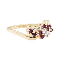 14KT Yellow Gold 0.50 ctw Ruby and Diamond Ring