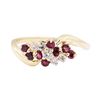 Image 2 : 14KT Yellow Gold 0.50 ctw Ruby and Diamond Ring