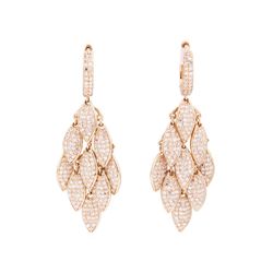 14KT Rose Gold 1.80 ctw Diamond Earrings