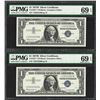 Image 1 : (2) Consecutive 1957B $1 Silver Certificate STAR Notes PMG Superb Gem Unc. 69PPQ