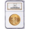 Image 1 : 1922 $20 St. Gaudens Double Eagle Gold Coin NGC MS62