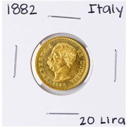 1882 Italy 20 Lira Gold Coin