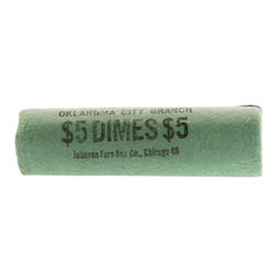 Roll of (50) Brilliant Uncirculated 1956-D Roosevelt Dime Coins