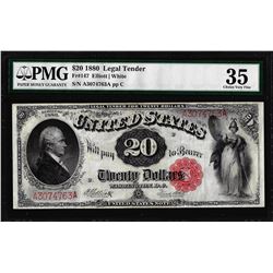 1880 $20 Legal Tender Note Fr.147 PMG Choice Very Fine 35