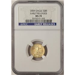 2009 $5 American Gold Eagle Coin NGC MS70 Early Releases
