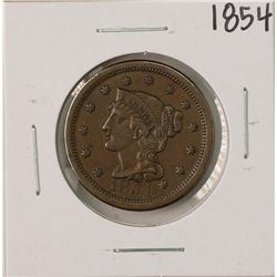 1854 Braided Hair Large Cent Coin