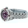 Image 4 : Rolex Ladies Stainless Steel 26MM Purple String Diamond & Ruby Datejust Wristwat