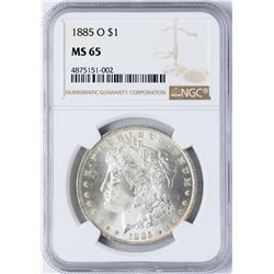 1885-O $1 Morgan Silver Dollar Coin NGC MS65