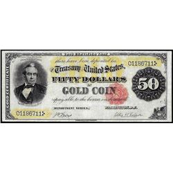 1882 $50 Gold Certificate Note