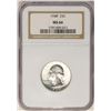 Image 1 : 1948 Washington Quarter Coin NGC MS66