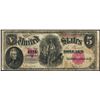 Image 1 : 1907 $5 Woodchopper Legal Tender Note