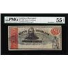 Image 1 : 1863 $20 State of Louisiana Obsolete Note Cr.13 PMG About Uncirculated 55EPQ