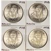 Image 1 : Lot of (4) 1978 Mexico Cien Pesos Silver Coins