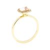 Image 4 : 14KT Yellow Gold 0.85 ctw Morganite and Diamond Ring