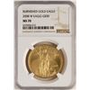 Image 1 : 2008-W $50 Burnished American Gold Eagle Coin NGC MS70